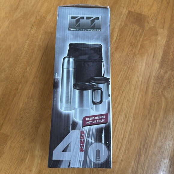 🎁 NEW NIB Stainless Steel Travel Mug Set Gift Father Mother Coffee Tea - Picture 3 of 12